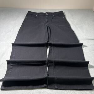Y2K 2000s Beyond Baggy Jeans Womens 12 32x30 Black Hamilton Wide Baggie Loose
